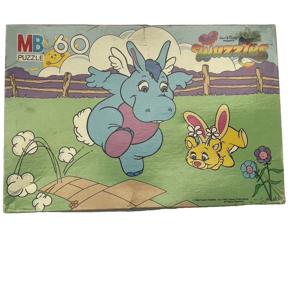 Milton Bradley Vintage Puzzle Disney's The Wuzzles 60 Piece Complete 1985